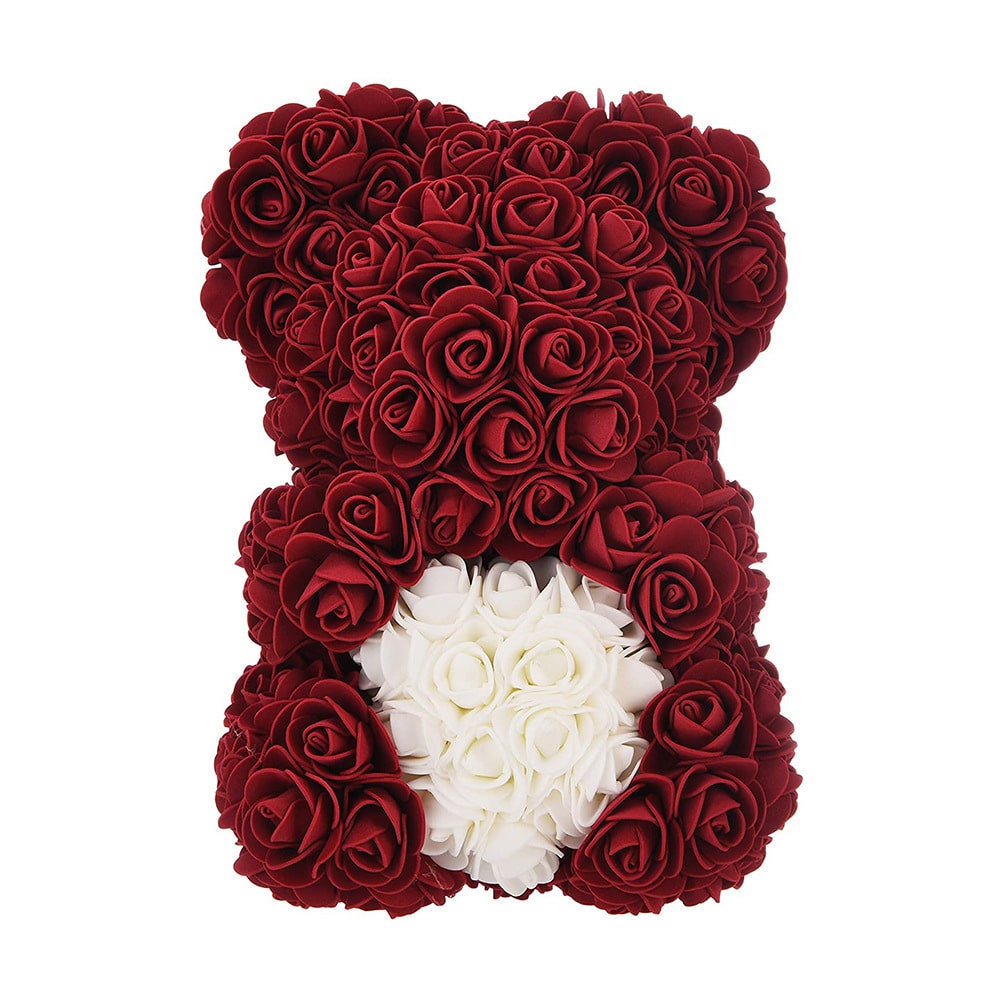 Lover 25cm Rose Bear-Wine Red - sweetie-roses - China Most Experience ...