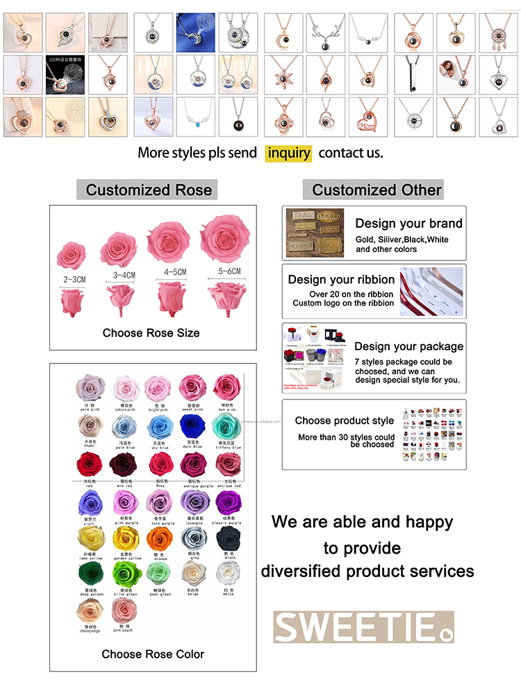 Eternally Preserved Rotating Rose Box Custom Service