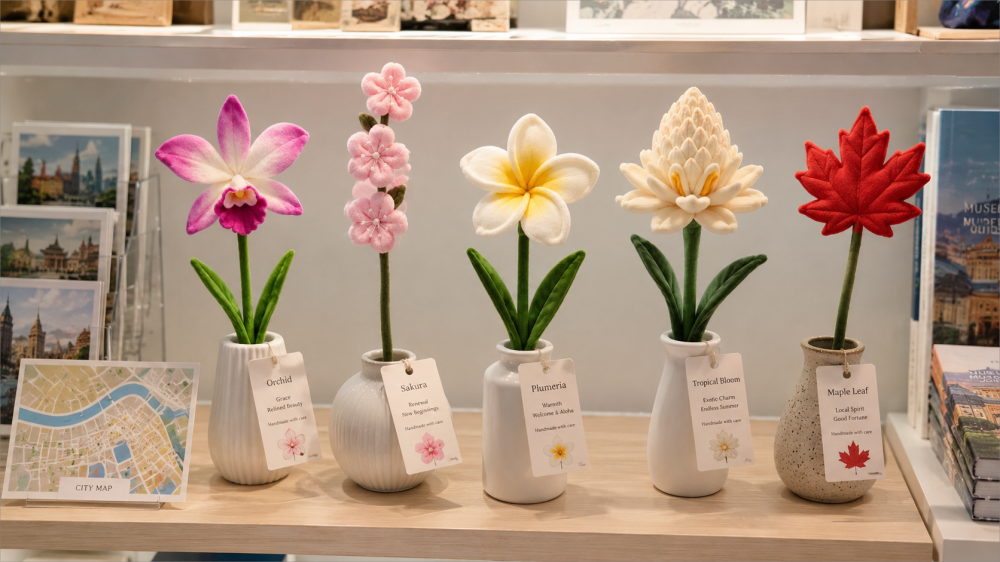 local flower plush souvenirs