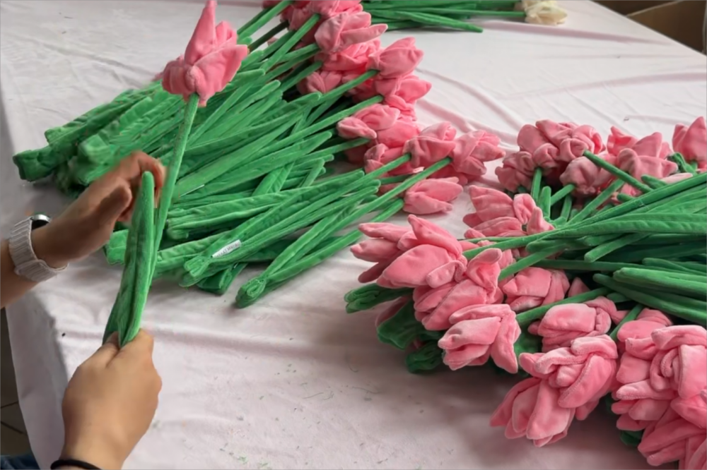 China plush flower factory