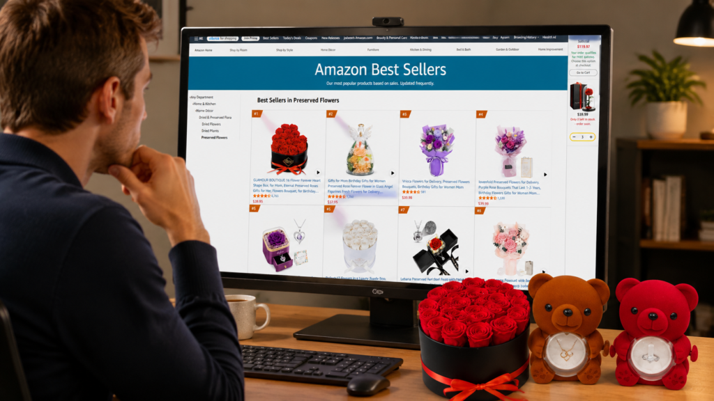Amazon preserved flower market