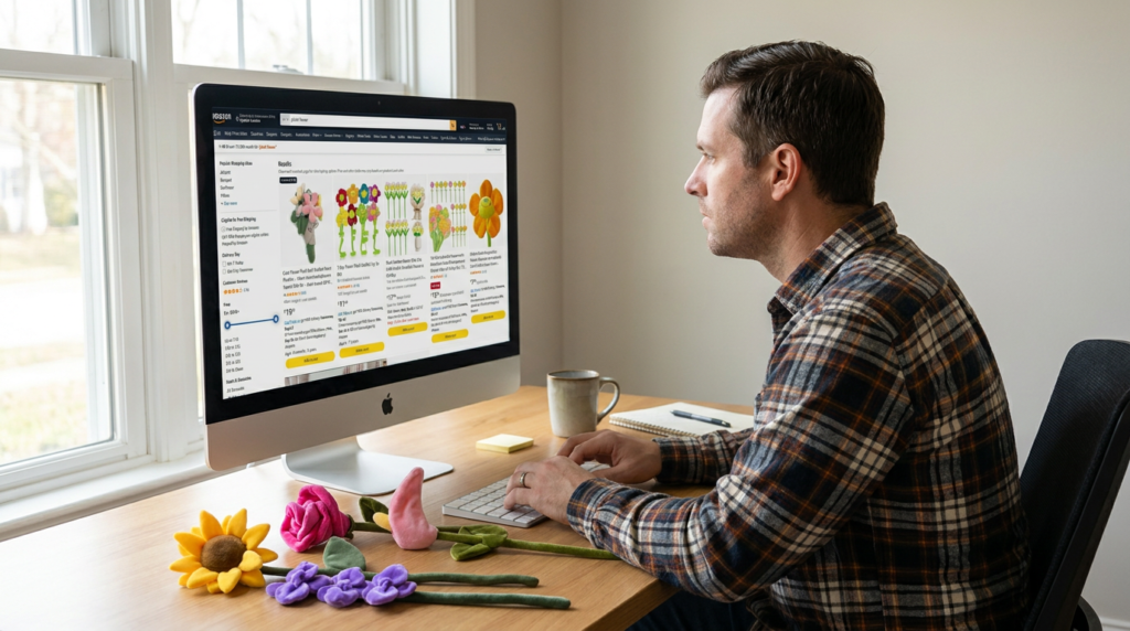 plush flowers amazon product opportunity
